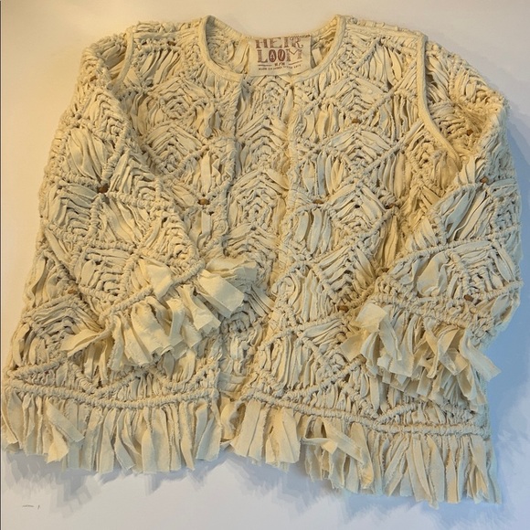 Free People Jackets & Blazers - Free People women's heirloom macrame jacket.